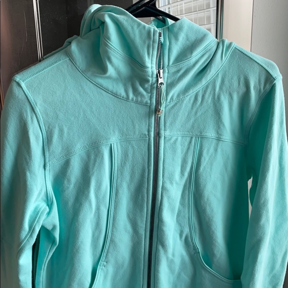 Icy teal workout jacket